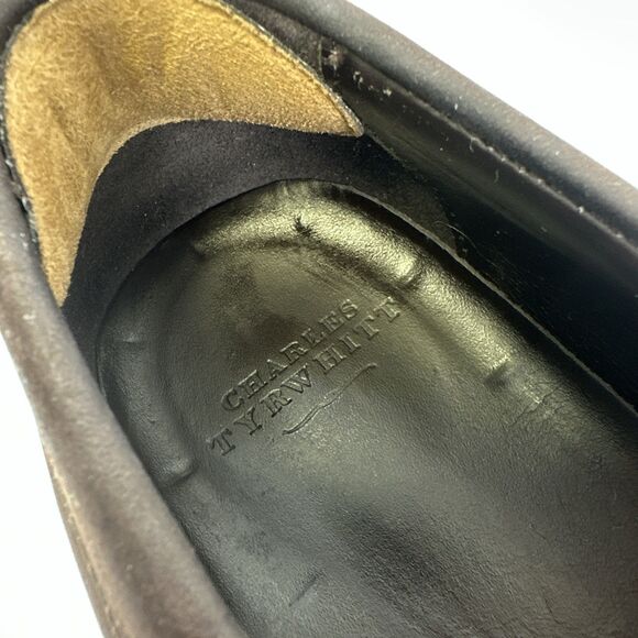 Charles Tyrwhitt Leather Loafer Driving Moc Toe Dark Brown Slip On Mens Size 11 main image 4